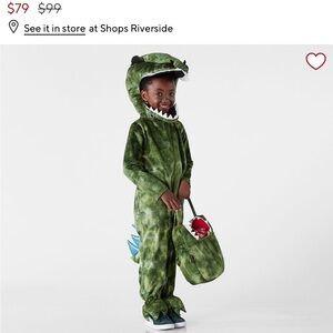 2T Pottery Barn Dinosaur Costume with light up head